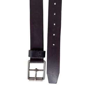 Oil Tanned Brown Leather Belt by CK Solid Buckle Casual Classic Men's Large